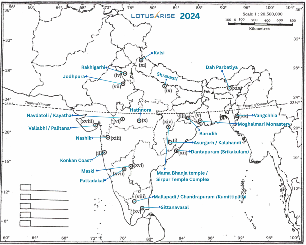 UPSC History Optional Map PYQs Solution 2024
