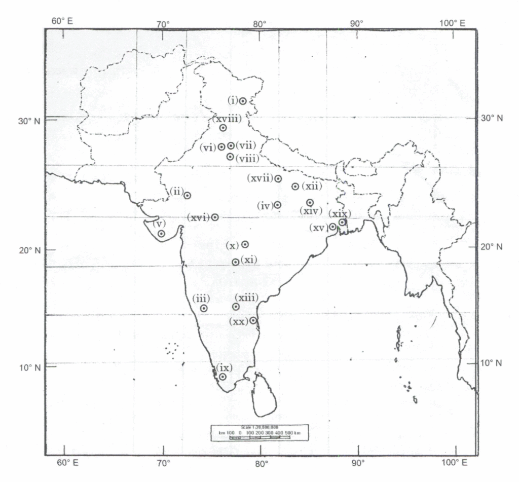 UPSC History Optional Map Questions 2025