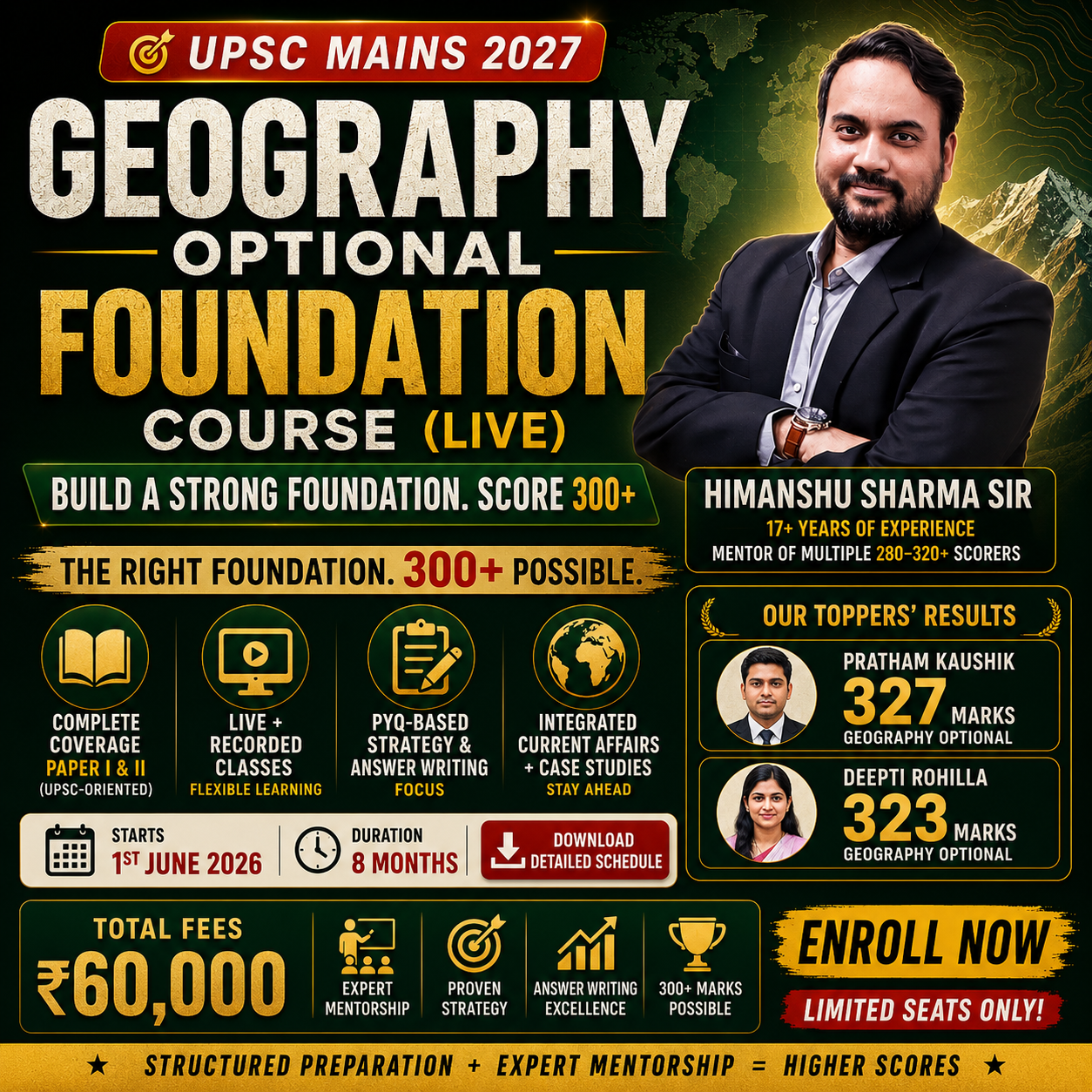 Geography Optional Foundation Course for 2027 (Live) - LotusArise IAS