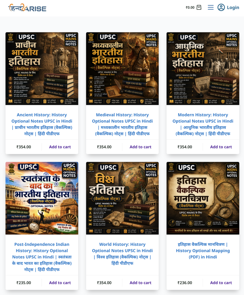 History Optional Notes for UPSC in Hindi - by HindiArise IAS