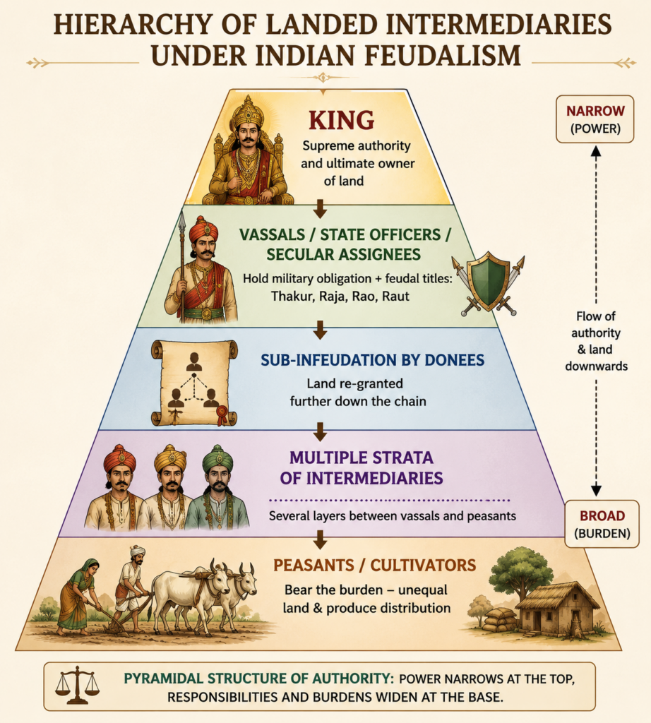 Feudal intermediaries in Indian hierarchy