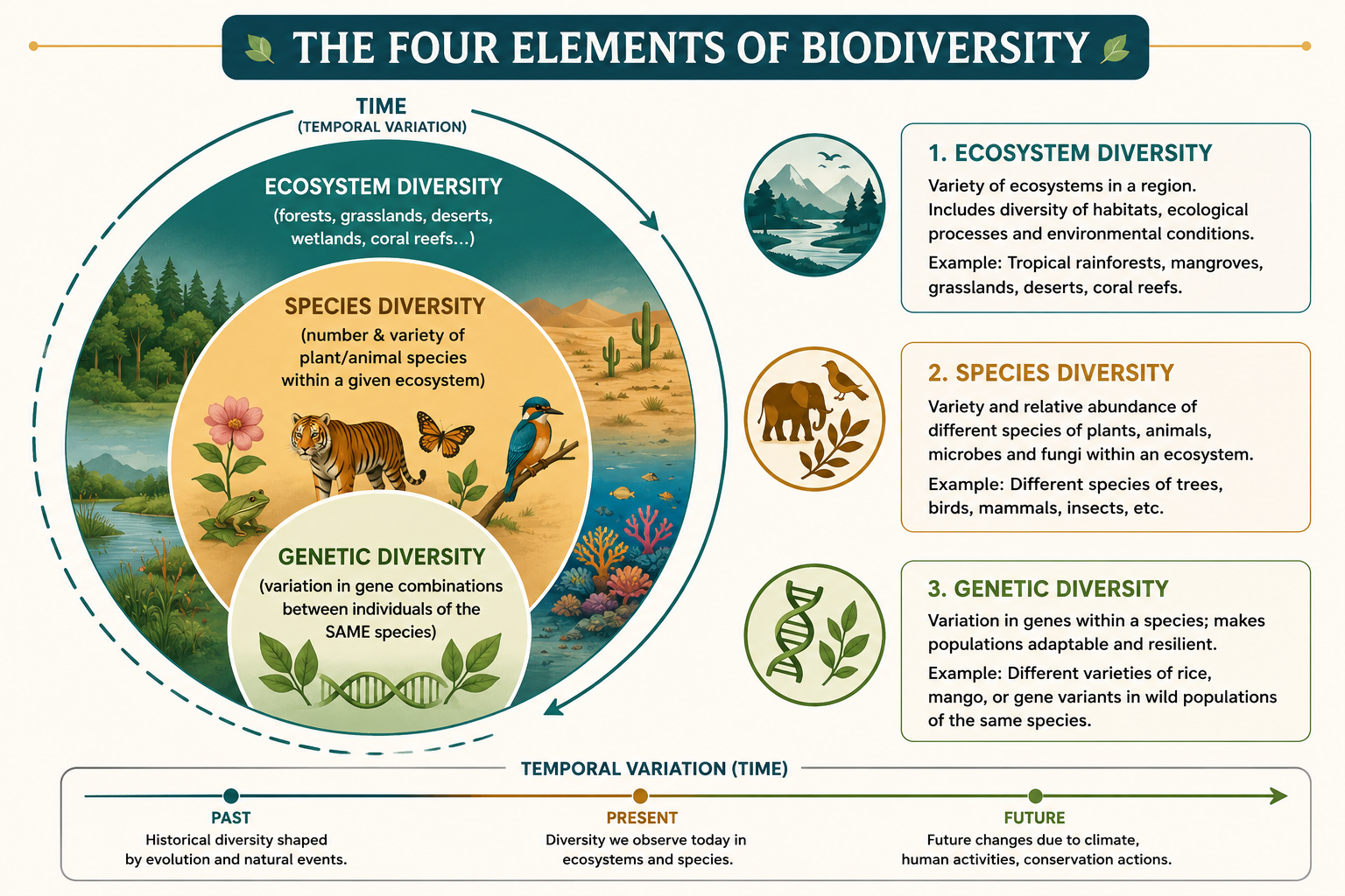 The four elements of biodiversity
