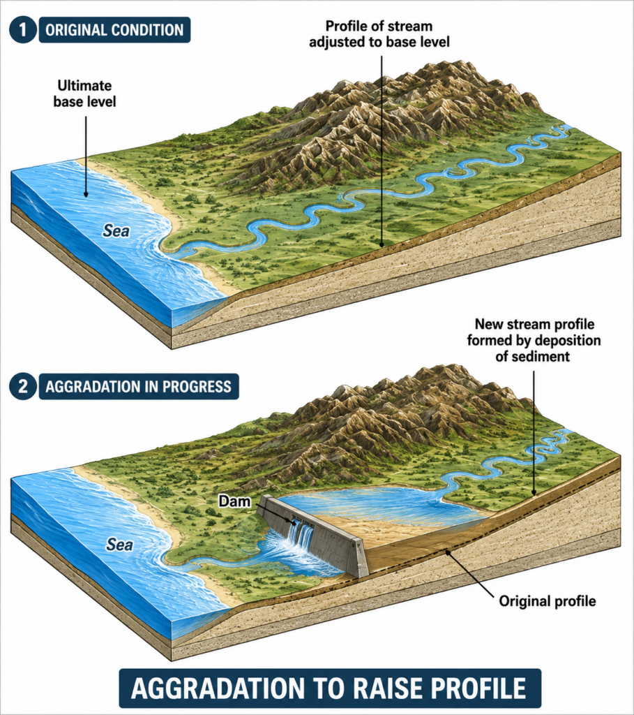 Aggradation to Raise Profile Diagram