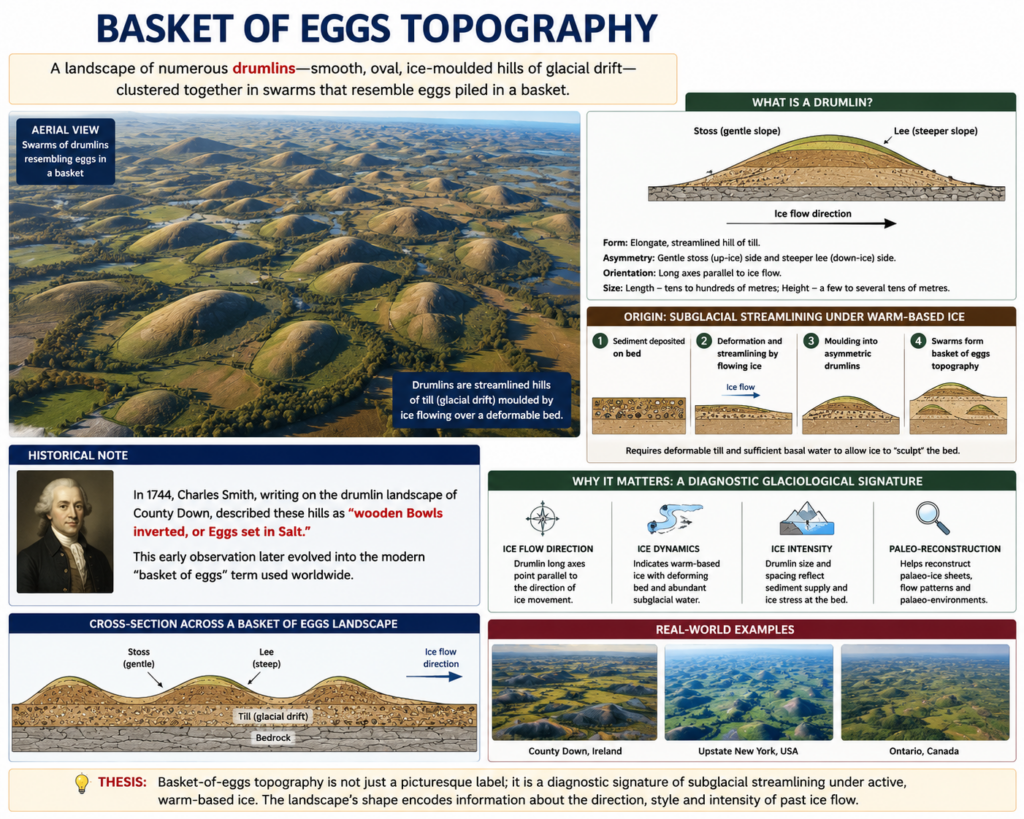 Basket of Eggs Topography Infographic