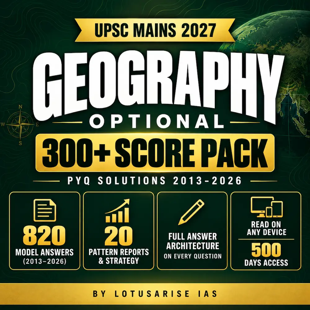 UPSC Geography Optional PYQs Solutions Course Banner